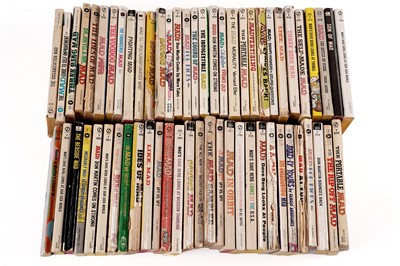 Lot 606 - A large collection of Mad paperbacks; and Mad Magazine UK
