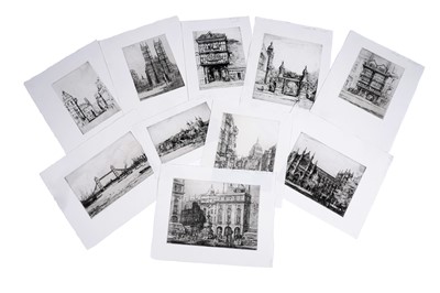 Lot 588 - Terence Henry Lambert - Ten studies of London | etchings