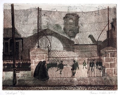 Lot 594 - Thomas Walsh - Schoolyard | etching