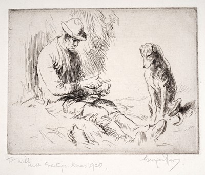 Lot 1545 - George Soper - Man's best friend | etching