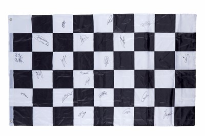 Lot 513 - A Formula One signed chequered flag