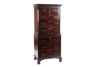 Lot 561 - A George III mahogany chest on chest
