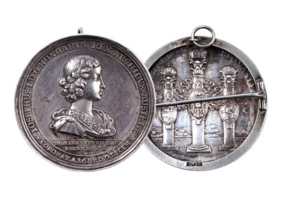 Lot 363 - Joseph I 1687 silver Coronation medallion