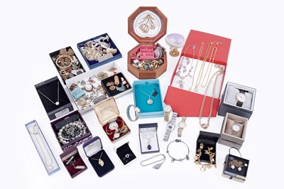 Lot 233 - A collection of costume jewellery and ladies' wristwatches