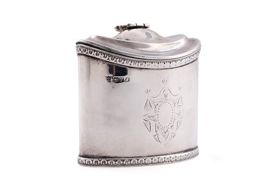Lot 163 - A George V silver tea caddy