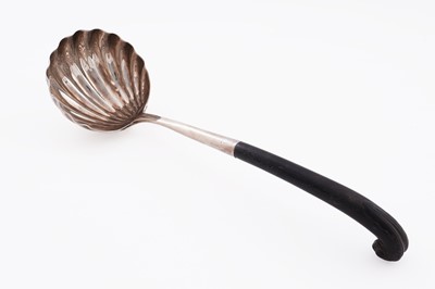 Lot 249 - A George II silver soup ladle