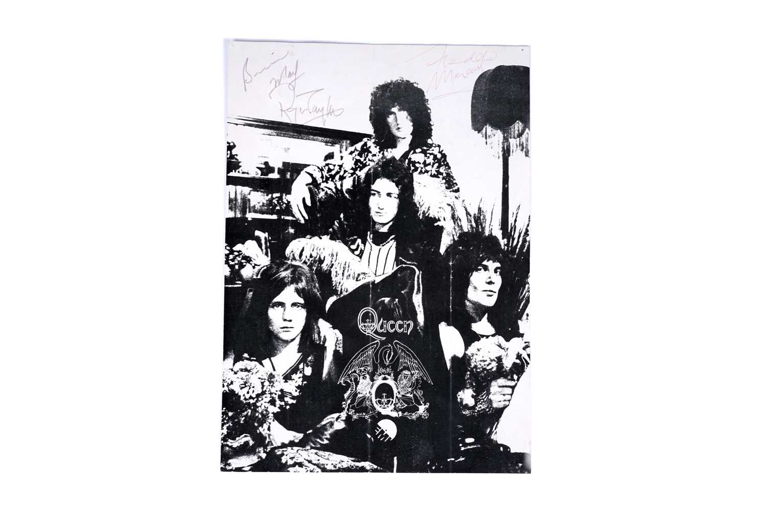 Lot 221 - A page from Disc Magazine signed by Queen