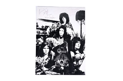 Lot 221 - A page from Disc Magazine signed by Queen