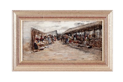 Lot 36 - George Sherwood Hunter - “Fish Market, Aberdeen” | oil