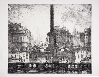 Lot 602 - John Charles Goodchild - Trafalgar Square | etching