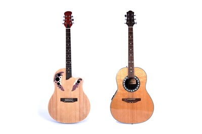 Lot 386 - Santa Ana bowl back guitar; and another