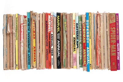 Lot 589 - Marvel and DC comics reprint annuals and related books