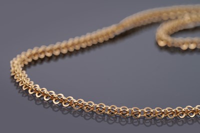 Lot 115 - An Indian 22ct gold fancy-link necklace