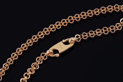 Lot 115 - An Indian 22ct gold fancy-link necklace