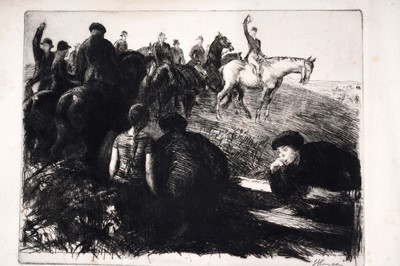 Lot 596 - Gerald Spencer Pryse - Moving Off | etching