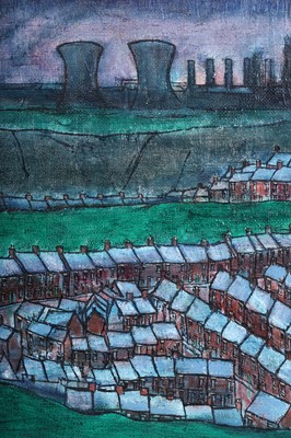 Lot 23 - Tom McGuinness - Northern mining town, overcast | oil