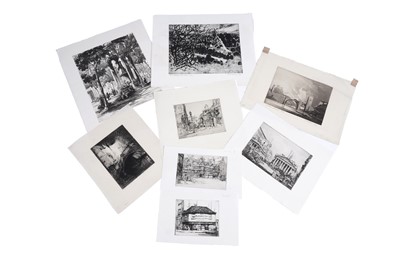 Lot 611 - Eight early 20th Century landscape and cityscape prints by various artists