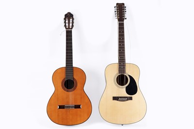 Lot 388 - A Hohner twelve-string guitar; and a Maya classical guitar