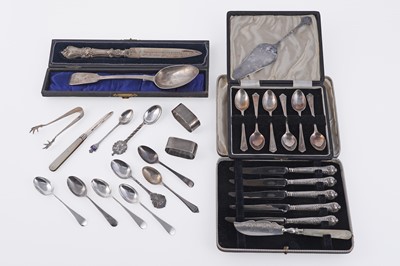 Lot 273 - Victorian and later silver and other flatware