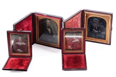 Lot 715 - Three Daguerreotypes; and an ambrotype