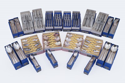 Lot 414 - A collection of boxed Chippendale silverplated cutlery