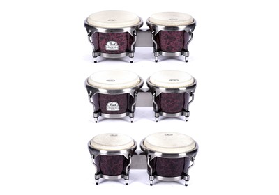 Lot 413 - Three Pearl Percussion Primero Pro Series bongo sets