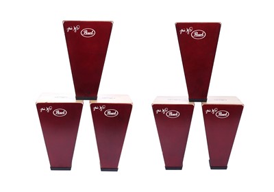 Lot 422 - Six Pearl Cajon style drums