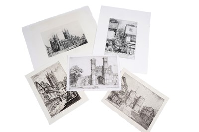 Lot 575 - William Palmer Robins – Five studies of Canterbury | etching