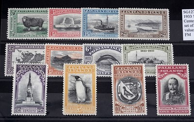 Lot 495 - 1933 Centenary 1/2d. to £1, set mint