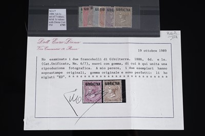 Lot 510 - Gibraltar: 1886 1/2d. to 1s.