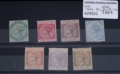 Lot 511 - Gibraltar: 1886-1887 1/2d. to 1s