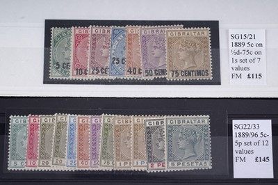 Lot 512 - Gibraltar: 1889 sets