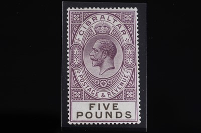 Lot 518 - Gibraltar: 1925-32 £5 violet and black
