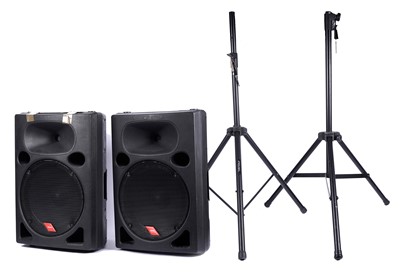 Lot 425 - A pair of Proel speakers on stands