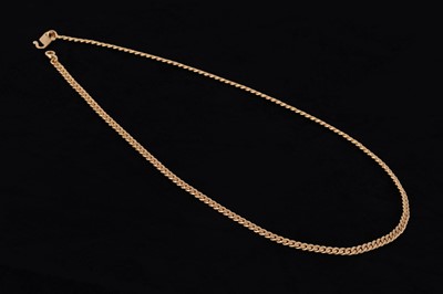 Lot 60 - A 22ct gold bright-cut curb-link neck chain