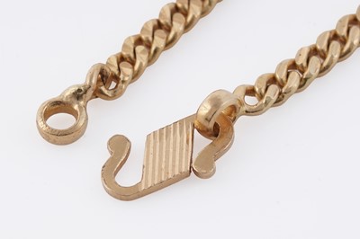 Lot 60 - A 22ct gold bright-cut curb-link neck chain