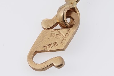 Lot 60 - A 22ct gold bright-cut curb-link neck chain