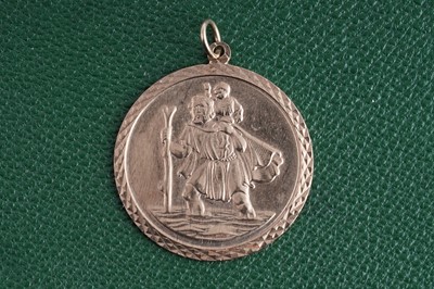 Lot 57 - A 9ct gold St Christopher pendant