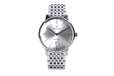 Lot 794 - Hamilton Intra-Matic: a stainless steel cased automatic wristwatch