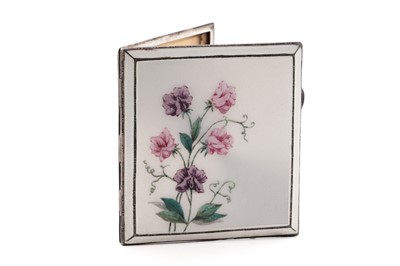 Lot 385 - An art deco silver and enamel cigarette case