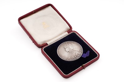 Lot 386 - A George V (and Queen Mary) silver coronation medal