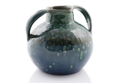 Lot 365 - A twin handled stoneware vase by Pierre Pigaglio