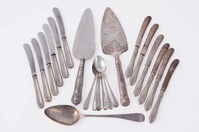 Lot 294 - Georgian and later silver flatware