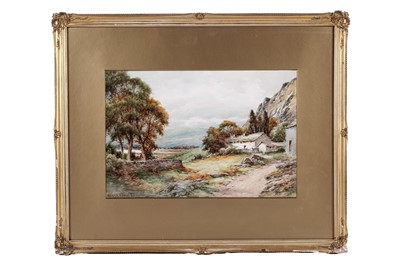 Lot 663 - Harry Sticks - Lake District view with farmhouse | watercolour
