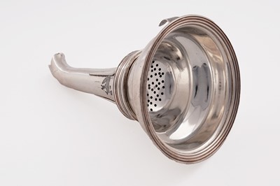 Lot 428 - A Scottish provincial silver wine funnel of conventional form