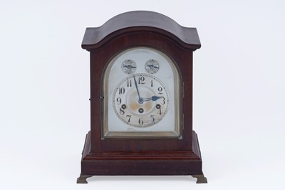 Lot 159 - Junghans: a German mahogany 8-day mantel clock