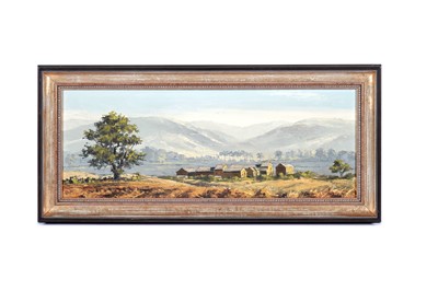 Lot 1575 - Rex Preston - Landscape with a farm | oil