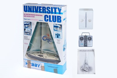Lot 501 - A Hobby Engine ‘University Club’ remote control yacht