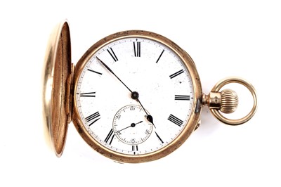 Lot 803 - M.J. Russell, London: an 18ct yellow gold cased hunter pocket watch