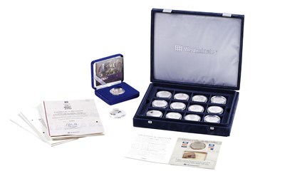 Lot 365 - Gibraltar silver Trafalgar Bicentenary 2005 set of twenty-four £5 coins; and others